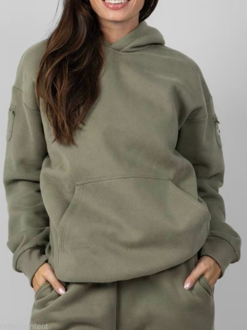 Comfrt Travel Essentials Hoodie - Moss - Size S - KJHU47